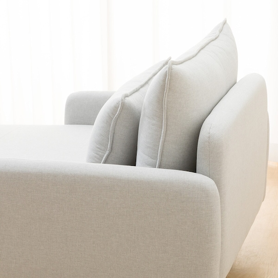 傷・汚れに強い 広い座面のゆったり シェーズロング 布張りタイプ (MS01 肘あり Nシールド LGY) 26枚目画像