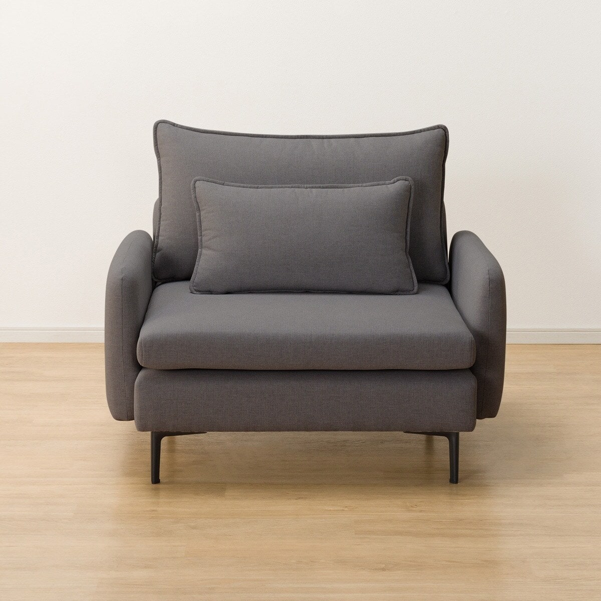 傷・汚れに強い 広い座面のゆったりソファ 布張りタイプ (MS01 1人掛け