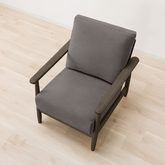 1人掛けソファ 布張りタイプ (IG01 DBR/DMO) 8枚目画像