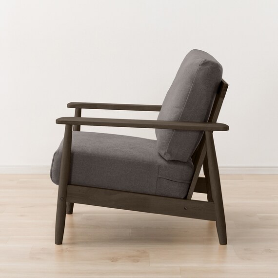 1人掛けソファ 布張りタイプ (IG01 DBR/DMO) 10枚目画像