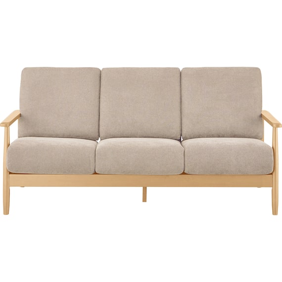 3人掛けソファ 布張りタイプ (IG01 LBR/LGY) 7枚目画像