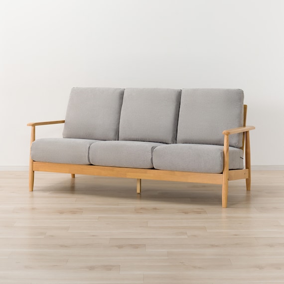 3人掛けソファ 布張りタイプ (IG01 LBR/LGY) 7枚目画像