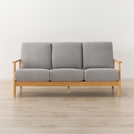 3人掛けソファ 布張りタイプ (IG01 LBR/LGY) 9枚目画像