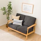 2人掛けソファ 布張りタイプ (IG01 LBR/BK) 11枚目画像