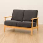 2人掛けソファ 布張りタイプ (IG01 LBR/BK) 12枚目画像