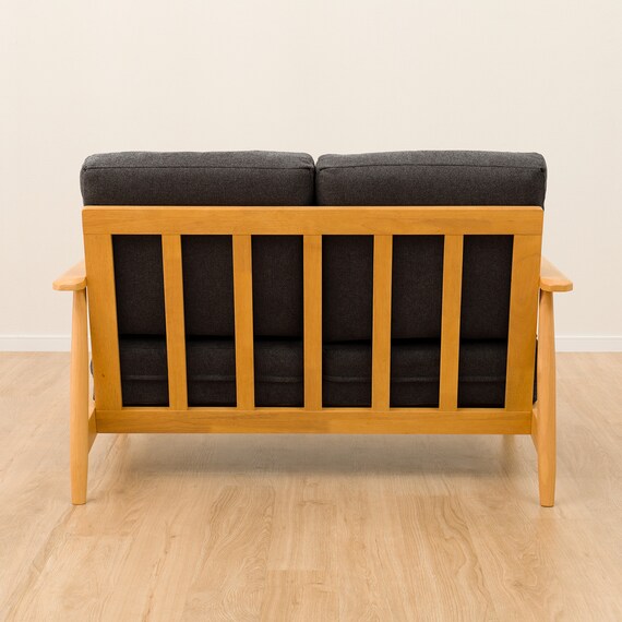 2人掛けソファ 布張りタイプ (IG01 LBR/BK) 16枚目画像