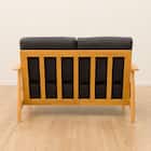 2人掛けソファ 布張りタイプ (IG01 LBR/BK) 16枚目画像