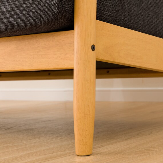 2人掛けソファ 布張りタイプ (IG01 LBR/BK) 20枚目画像