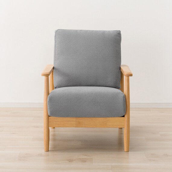 1人掛けソファ 布張りタイプ (IG01 LBR/GY) 9枚目画像