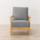 1人掛けソファ 布張りタイプ (IG01 LBR/GY) 9枚目画像