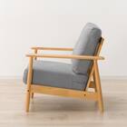 1人掛けソファ 布張りタイプ (IG01 LBR/GY) 10枚目画像