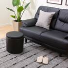 傷・汚れに強い合成皮革 スツール(エン Nシールド BK) 14枚目画像