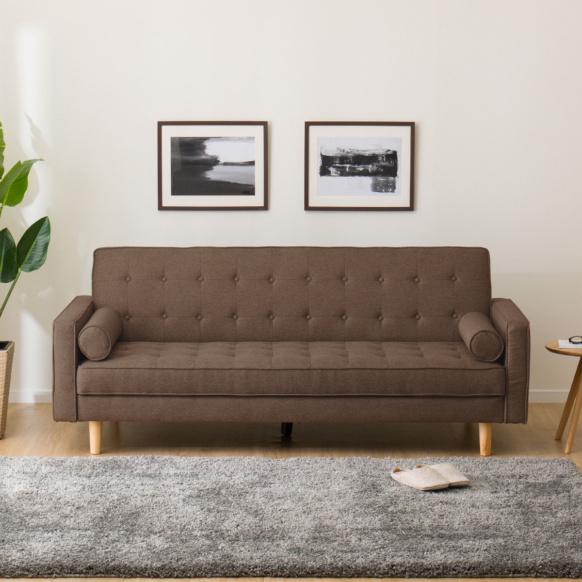 クッション付きソファベッド(HM01B DBR) | ニトリネット【公式