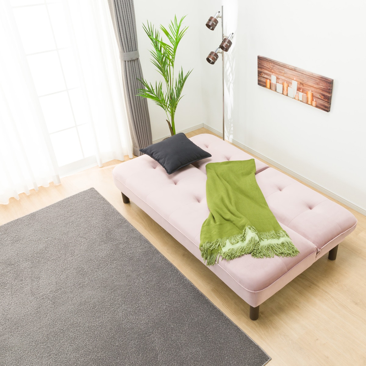 背もたれが別々に動くソファベッド 布張りタイプ (XL02 PI) | ニトリ