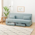 引出し収納付きソファベッド 布張りタイプ (DJ08 TBL) 1枚目画像