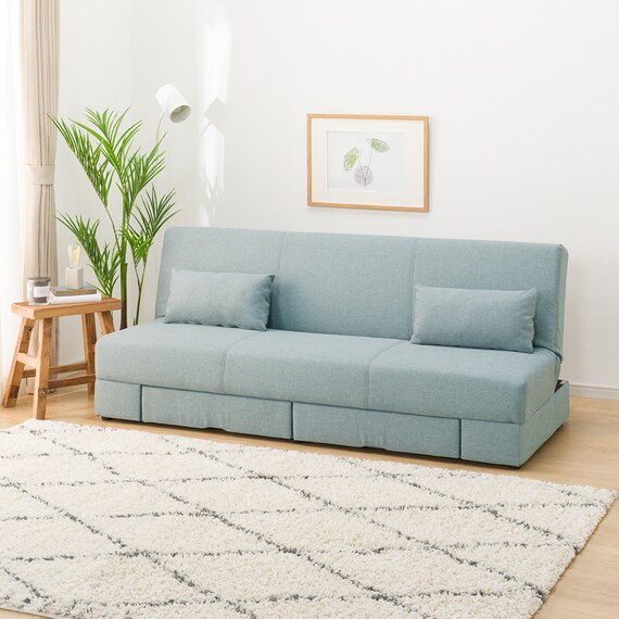 引出し収納付きソファベッド 布張りタイプ (DJ08 TBL) 10枚目画像