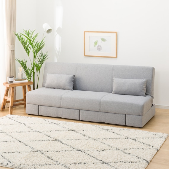 引出し収納付きソファベッド 布張りタイプ (DJ08 GY) 7枚目画像