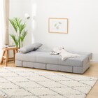 引出し収納付きソファベッド 布張りタイプ (DJ08 GY) 8枚目画像