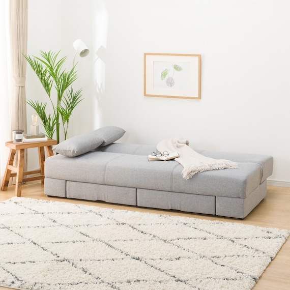 引出し収納付きソファベッド 布張りタイプ (DJ08 GY) 8枚目画像