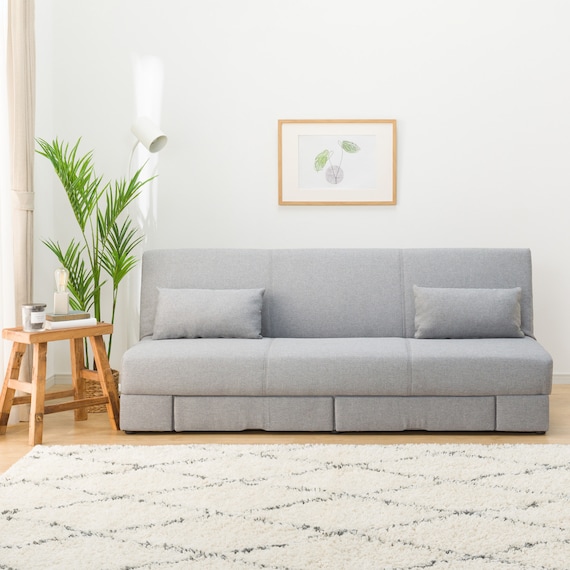 引出し収納付きソファベッド 布張りタイプ (DJ08 GY) 9枚目画像