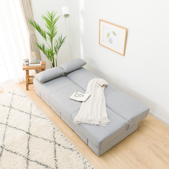 引出し収納付きソファベッド 布張りタイプ (DJ08 GY) 11枚目画像