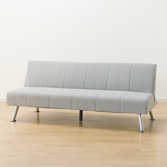 圧迫感がないアームレスソファベッド 布張りタイプ (DJ09 GY) 6枚目画像