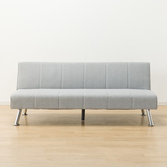 圧迫感がないアームレスソファベッド 布張りタイプ (DJ09 GY) 7枚目画像