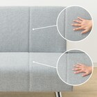 圧迫感がないアームレスソファベッド 布張りタイプ (DJ09 GY) 12枚目画像