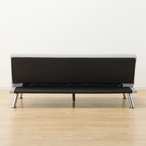 圧迫感がないアームレスソファベッド 布張りタイプ (DJ09 GY) 13枚目画像