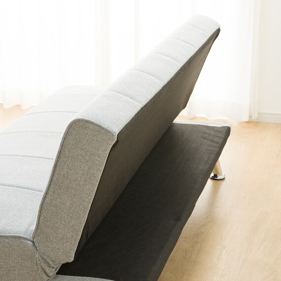 圧迫感がないアームレスソファベッド 布張りタイプ (DJ09 GY) 14枚目画像