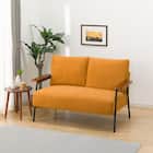 コーデュロイ生地のコンパクトソファ 布張りタイプ (GC03 OR) 1枚目画像