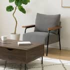 1人掛けコーデュロイ生地のソファ 布張りタイプ(GC03 DGY) 1枚目画像