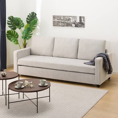 3人用布張りソファベッド(ノアーク2 撥水加工タイプ)【創業祭感謝価格  