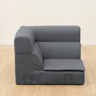 背もたれが倒せるコーナーローソファ 布張りタイプ (XL05 GY) 6枚目画像