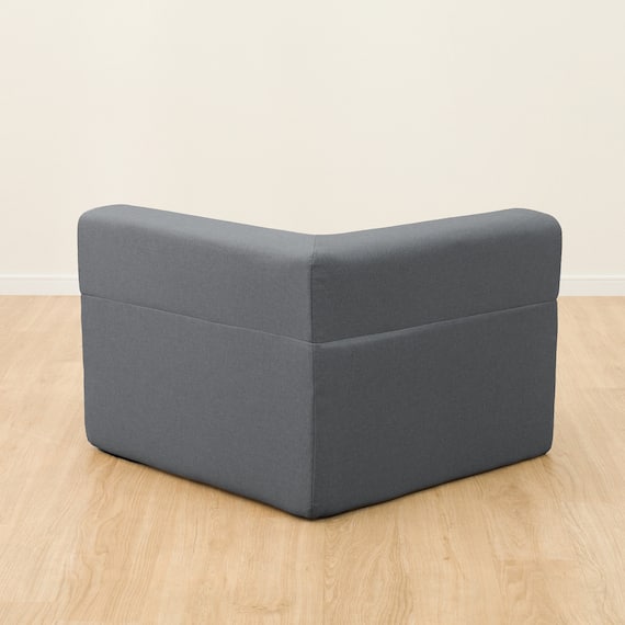 背もたれが倒せるコーナーローソファ 布張りタイプ (XL05 GY) 8枚目画像