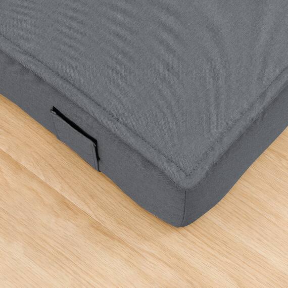 背もたれが倒せるコーナーローソファ 布張りタイプ (XL05 GY) 9枚目画像