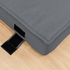 背もたれが倒せるコーナーローソファ 布張りタイプ (XL05 GY) 10枚目画像