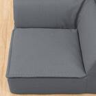 背もたれが倒せるコーナーローソファ 布張りタイプ (XL05 GY) 13枚目画像