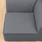 背もたれが倒せるコーナーローソファ 布張りタイプ (XL05 GY) 13枚目画像