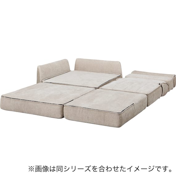 コーナーソファ 布張りタイプ (XL08 BE) 12枚目画像