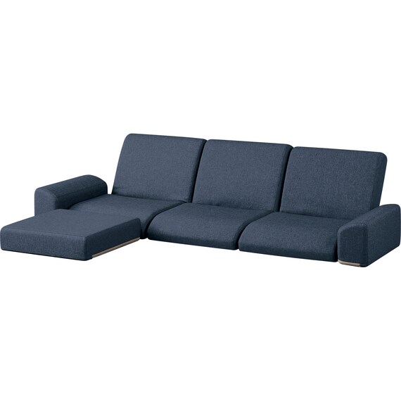 ローソファ4点セット 布張りタイプ (CE02 NV) 1枚目画像