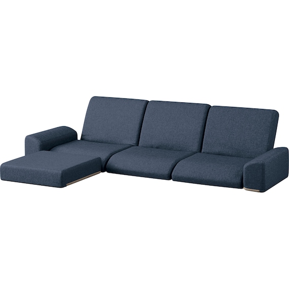 ローソファ4点セット 布張りタイプ (CE02 NV) 1枚目画像