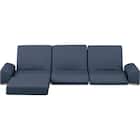 ローソファ4点セット 布張りタイプ (CE02 NV) 2枚目画像