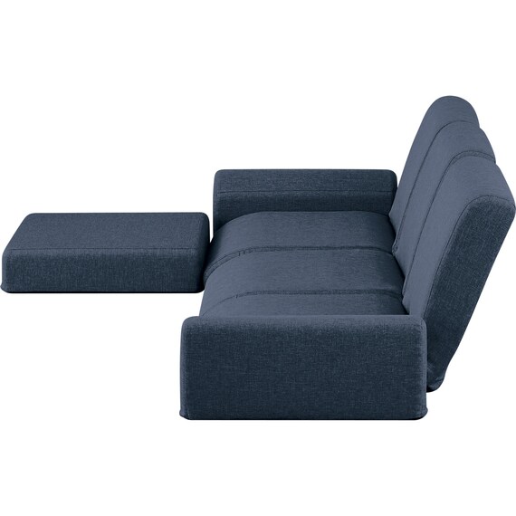 ローソファ4点セット 布張りタイプ (CE02 NV) 3枚目画像