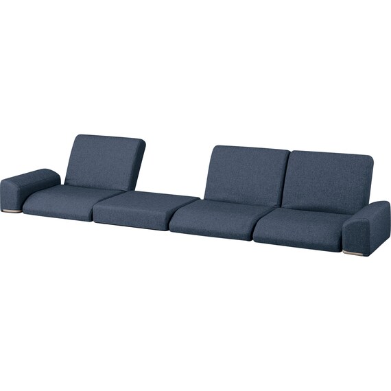 ローソファ4点セット 布張りタイプ (CE02 NV) 7枚目画像