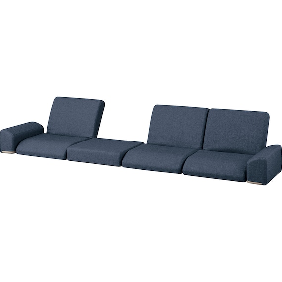 ローソファ4点セット 布張りタイプ (CE02 NV) 7枚目画像