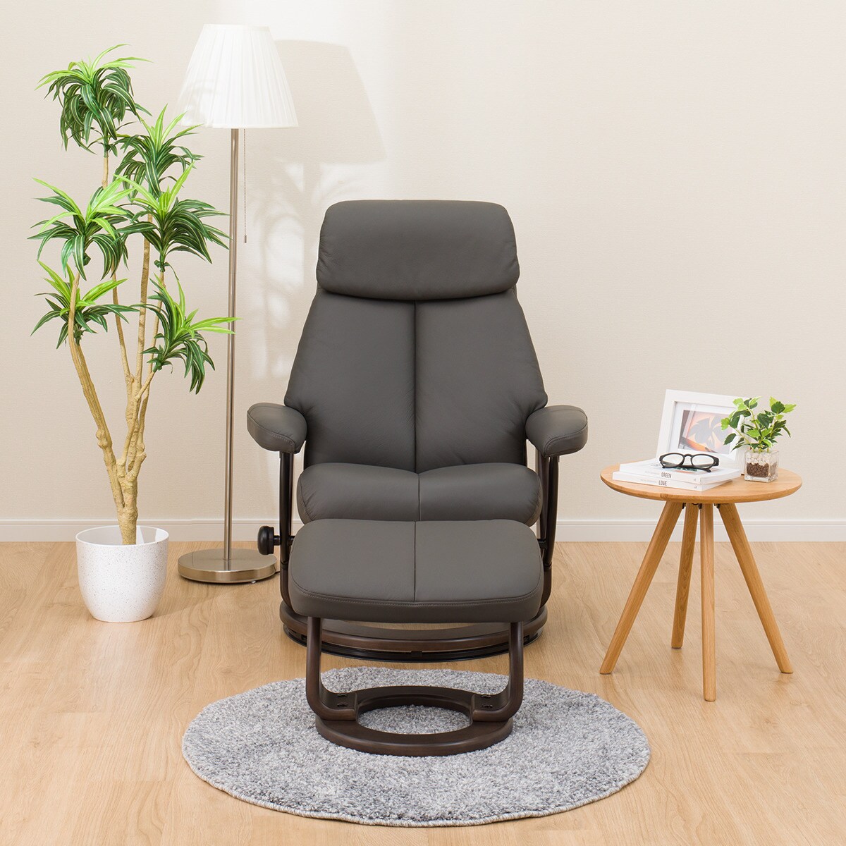 ニトリ バーソナルチェアKE01本革5年保証 取りに来れる方 新潟市 ニトリ パーソナルチェア(KE01 DGY) ソファ 1人掛けニトリ : ニトリ