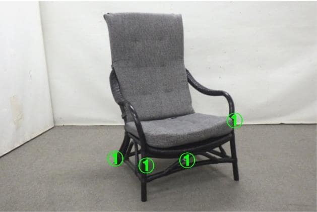 ﾗﾀﾝﾁｪｱ MS23 GY/BK | ニトリネット【公式】 家具・インテリア通販