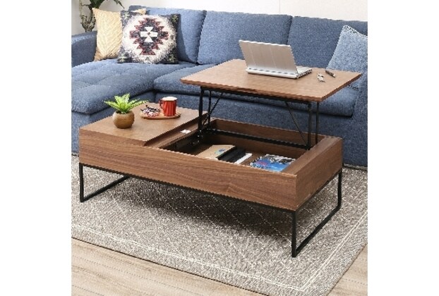 【5/16まで出品】ニトリ 昇降 テーブル Nヒバリ 120 ミドルブラウン ニトリ 昇降 センターテーブル Nヒバリ 120 MBR ミドルブラウン 美品