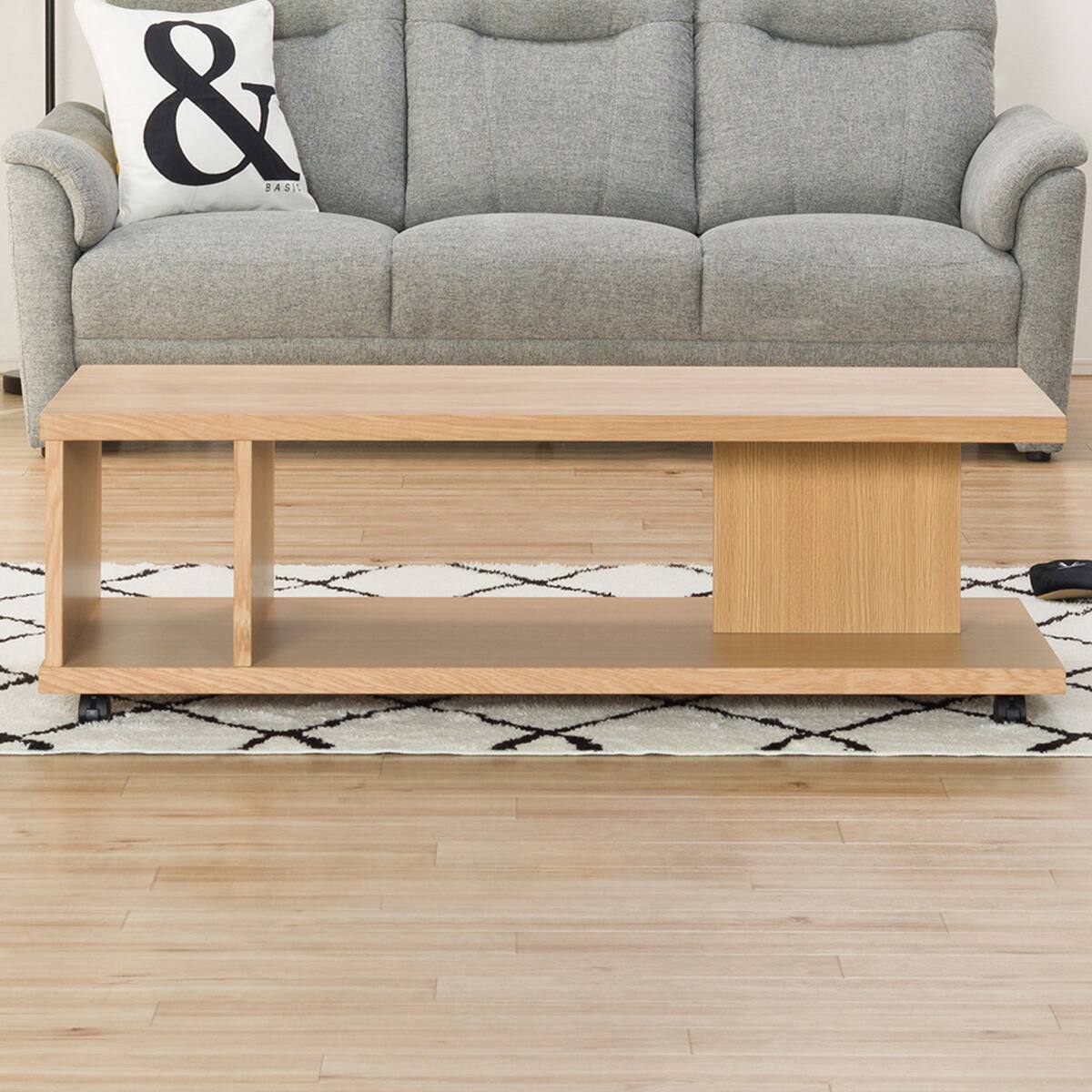 センターテーブル(コネクト120 LBR キャスター) | ニトリネット【公式